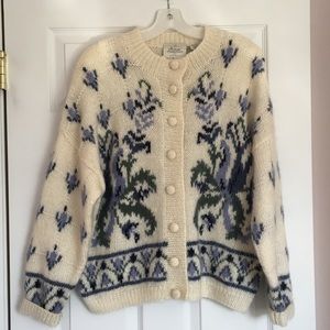 Hand knitted mohair sweater